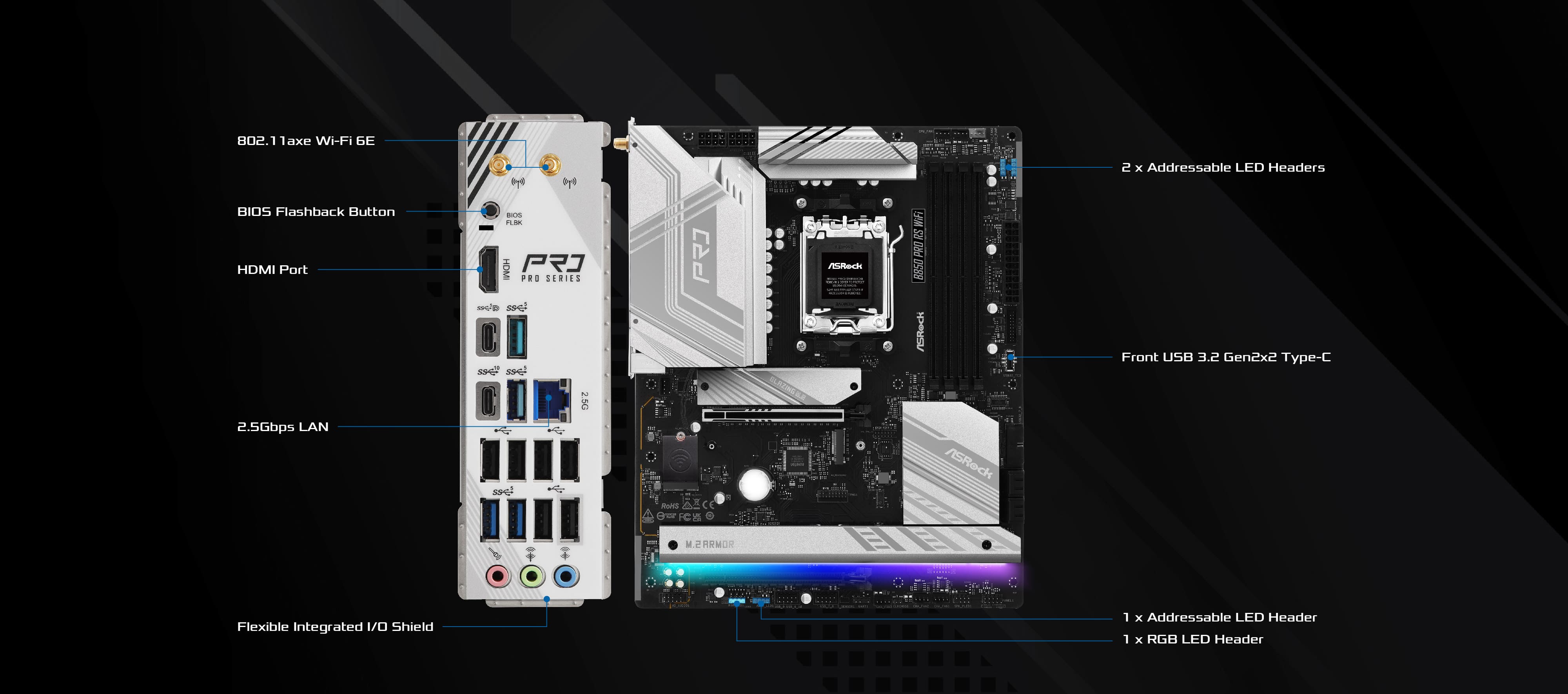ASRock B850 Pro RS WiFi Motherboard
